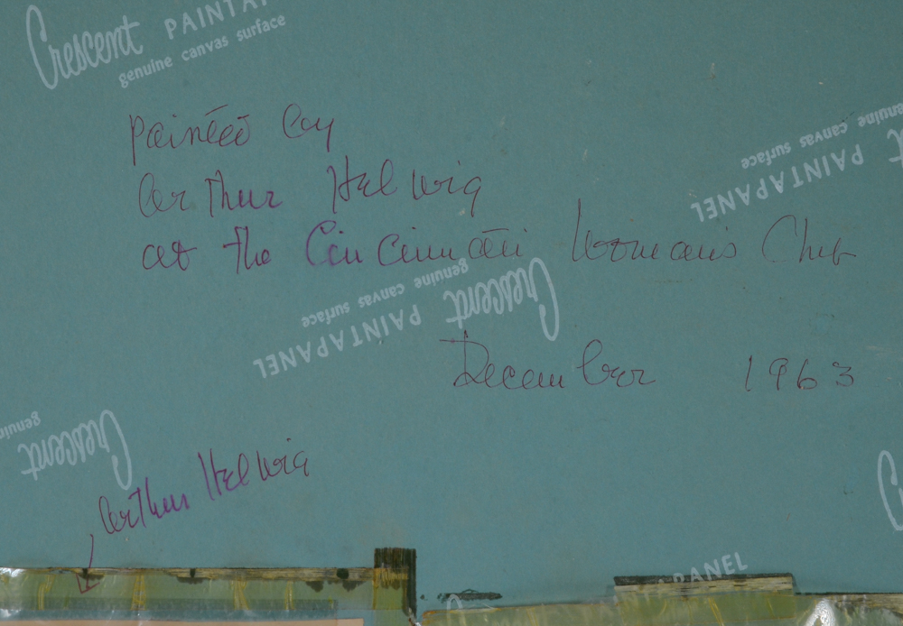 Oil Painting on Academy Board Attributed to Arthur Helwig