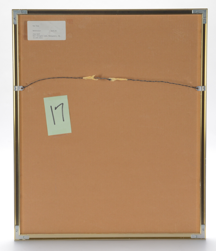 June Ruff Original Watercolor Painting "Tea Time"