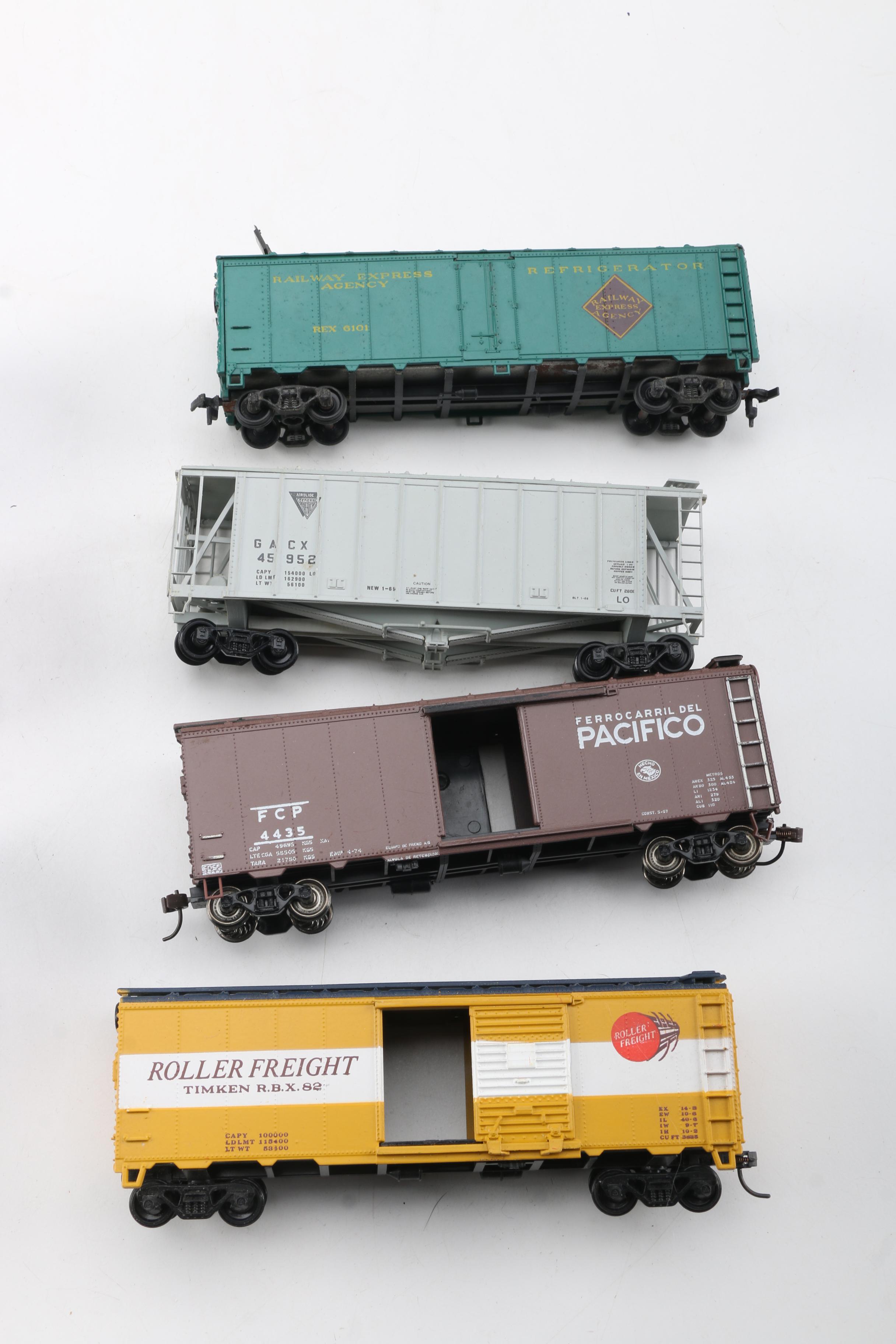 HO Scale Train Cars Including Roco Baldwin Locomotive Diesel Engine