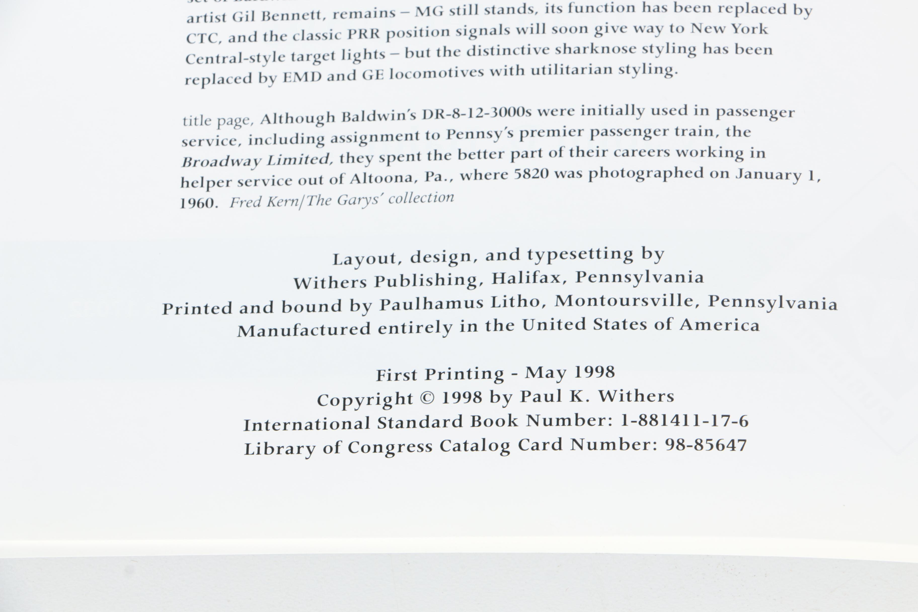 Collection of Historical Pennsylvania Railroad Books