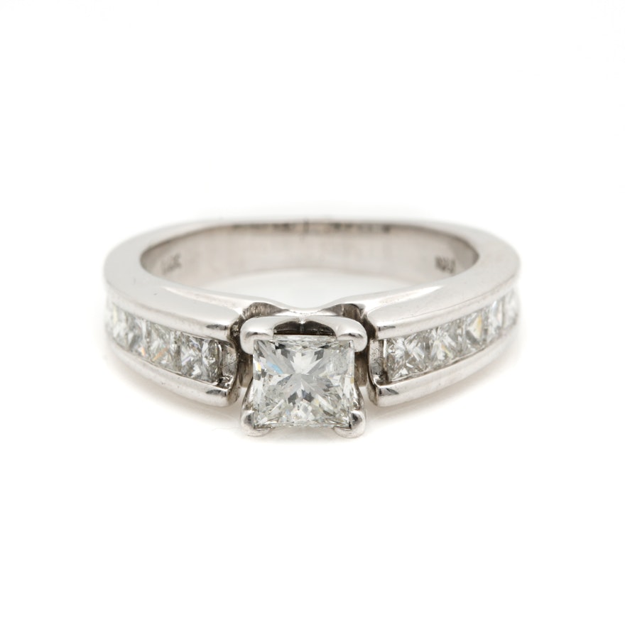 14K White Gold 0.99 CTW Diamond Ring