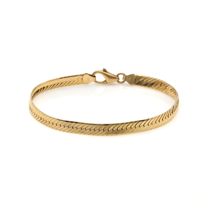 Michael Anthony 14K Yellow Gold Herringbone Bracelet