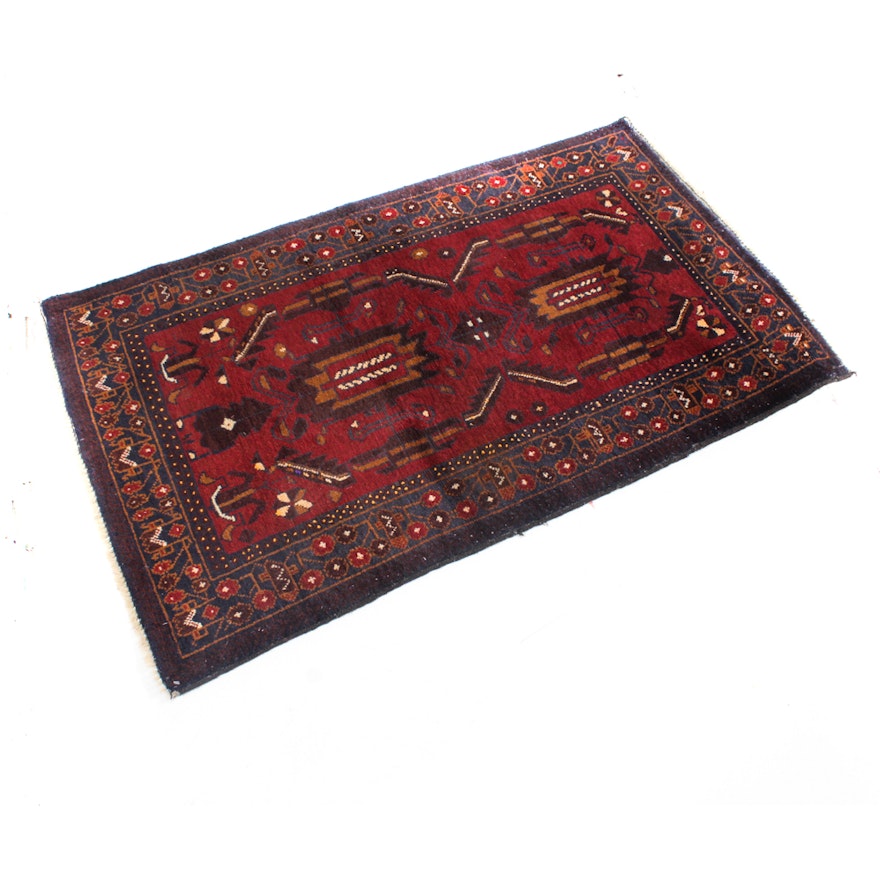 Semi-Antique Hand-Knotted Persian Balouch Rug