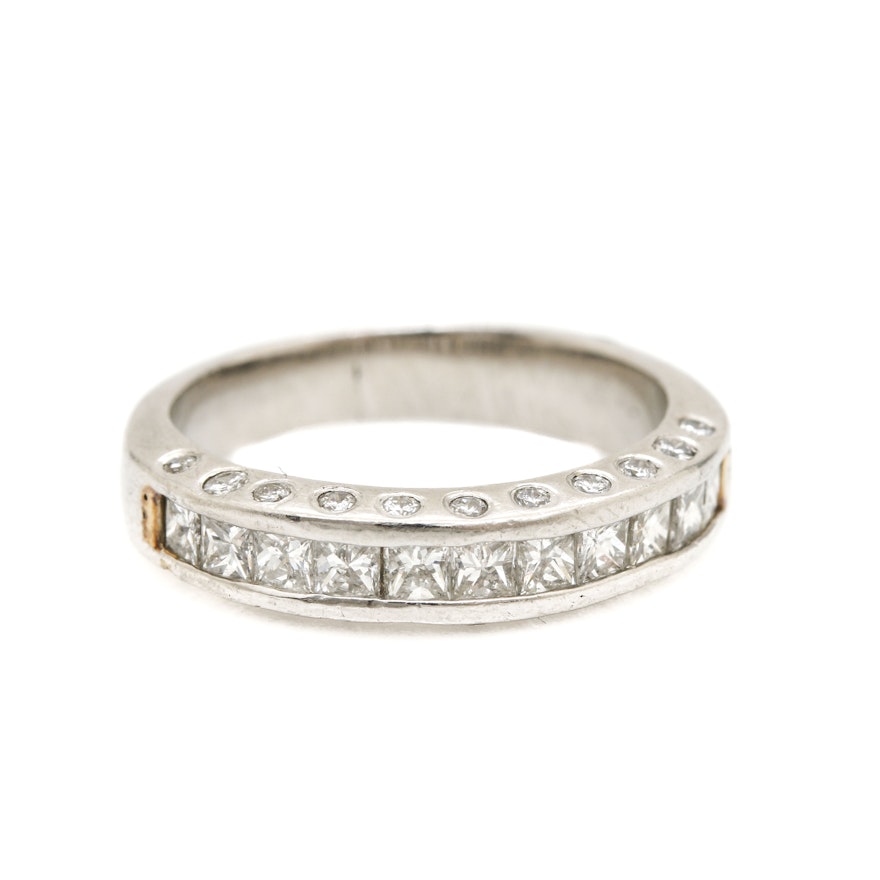 Platinum Diamond Channel Band