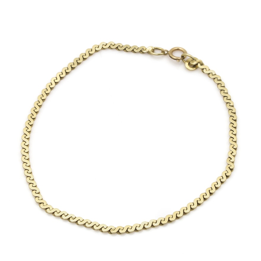 14K Yellow Gold Serpentine Bracelet