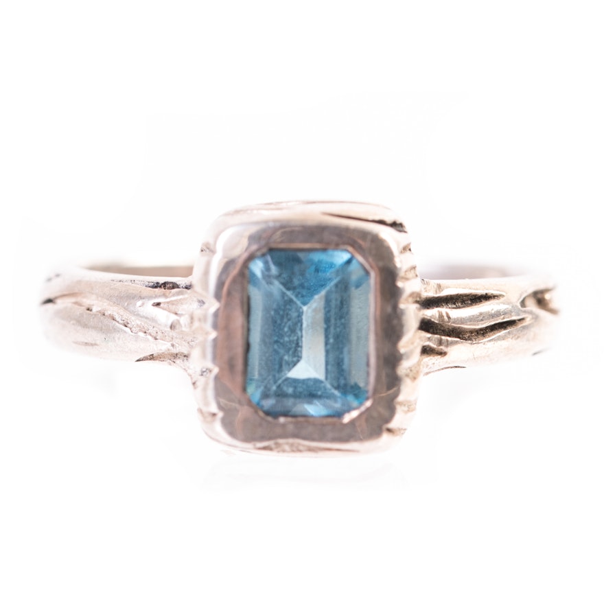 Sterling Silver and Blue Topaz Ring