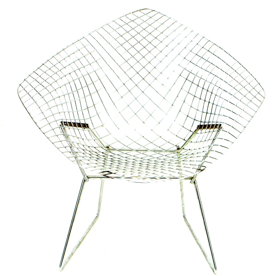 Vintage Modernist "Diamond" Chair by Harry Bertoia for Knoll