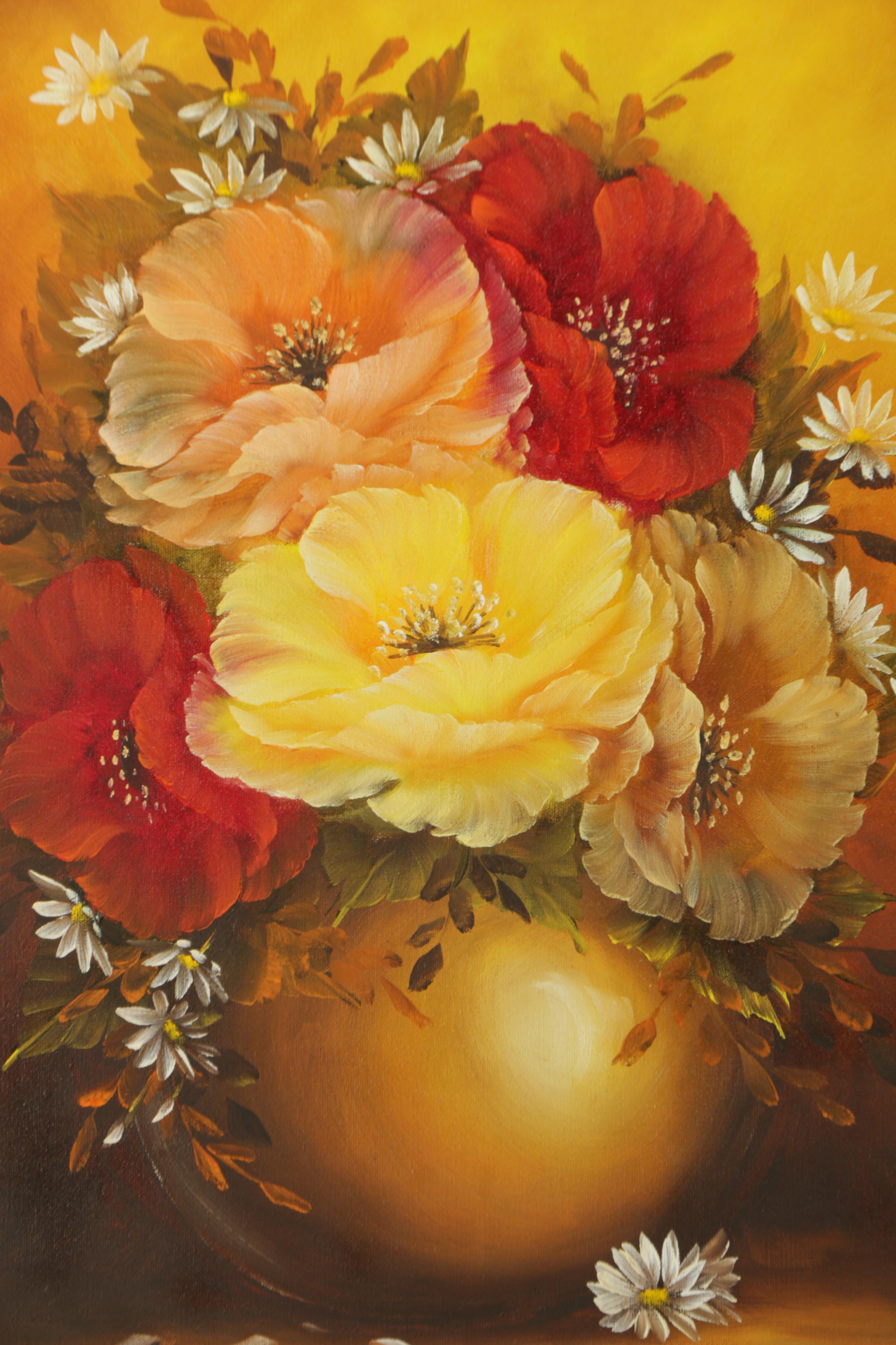 Toshiko Fukushima Oil Painting on Canvas of Still Life