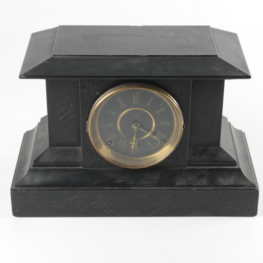 Antique E. Ingraham Company Alamo Mantel Clock