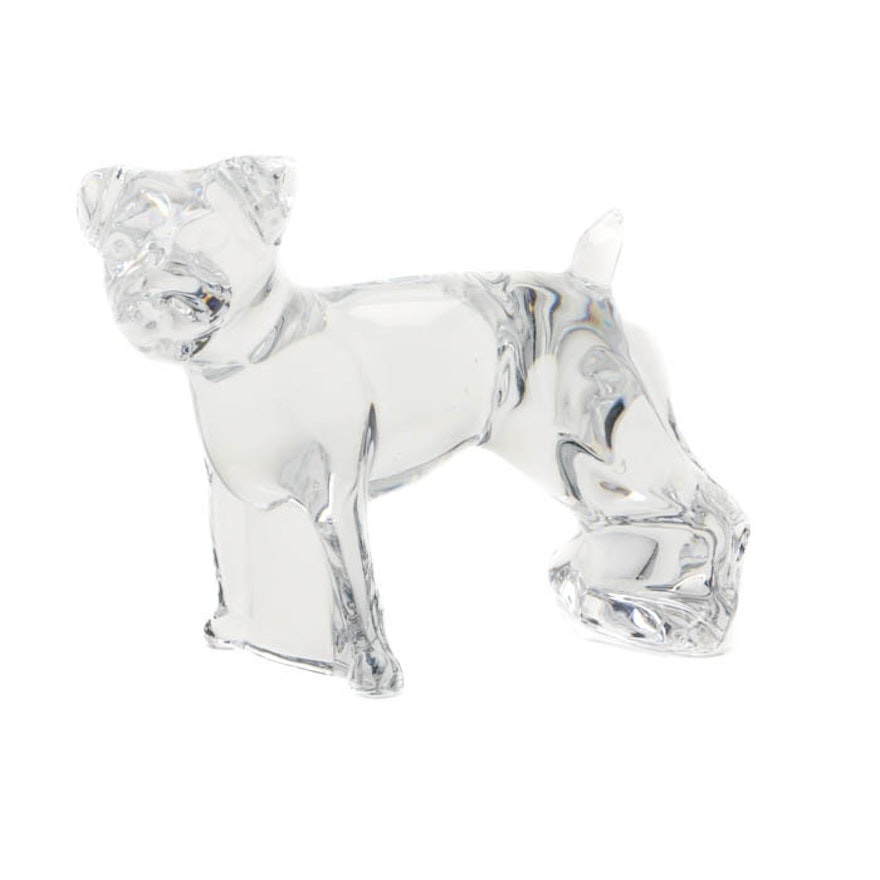 Baccarat Crystal Terrier Dog Figurine
