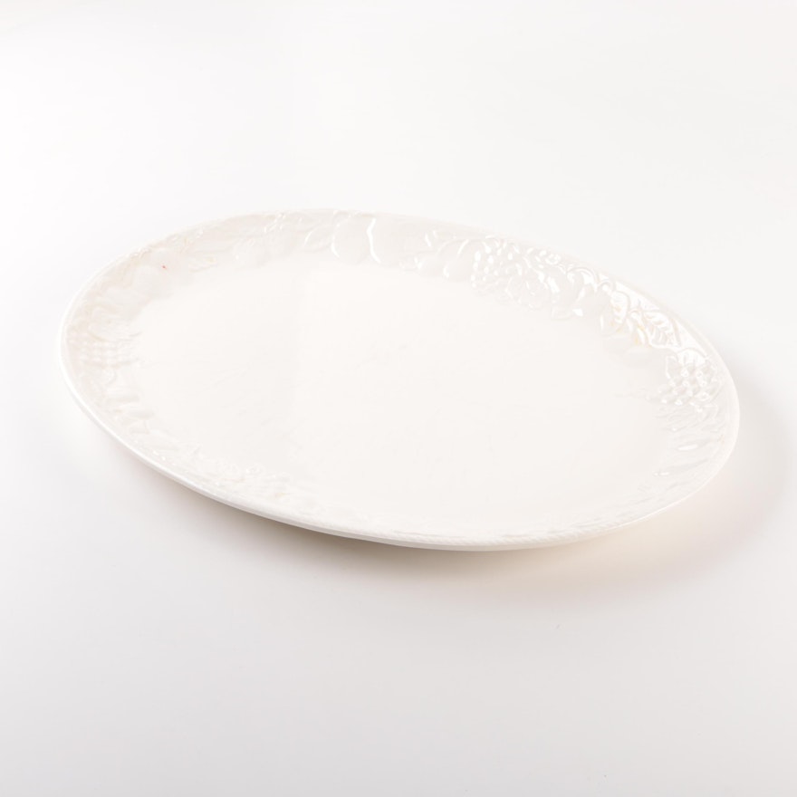 White Grapevine Serving Platter