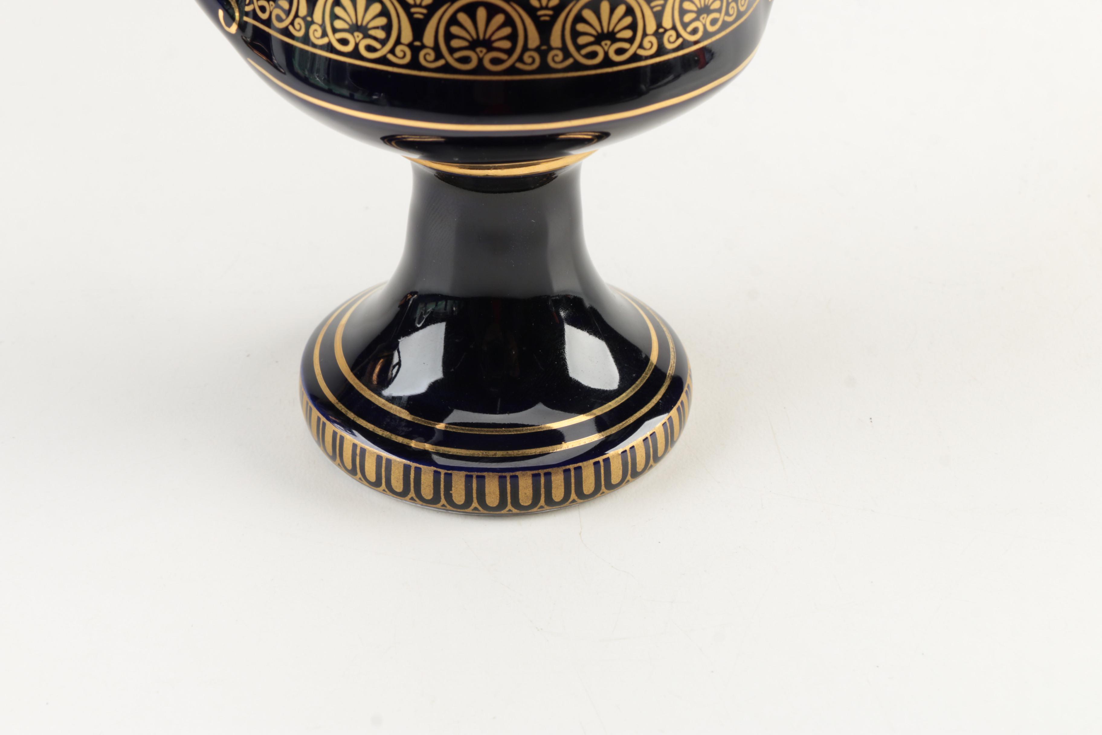 Handmade Greek Vases with 24K Gold Trim