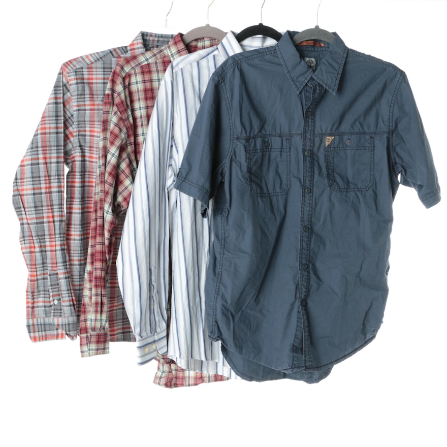 Men's Button-Down Shirt Including Ralph Lauren and Timberland