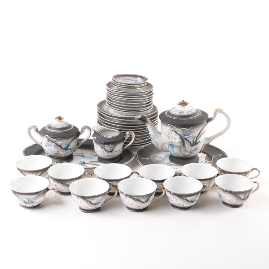 Moriage Dragonware with Lithophane Teacups