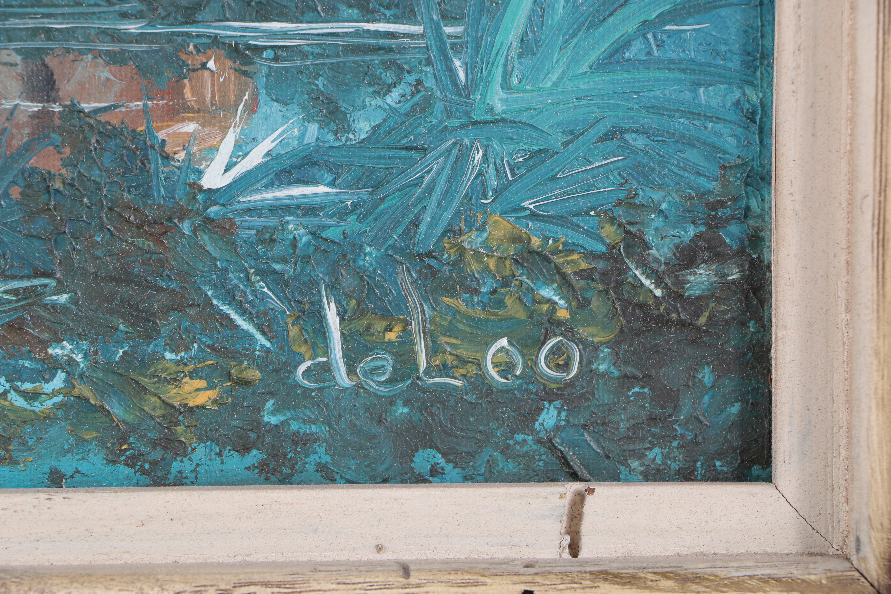 Two Deloo Oil Paintings on Canvas Board of Swamp Scenes