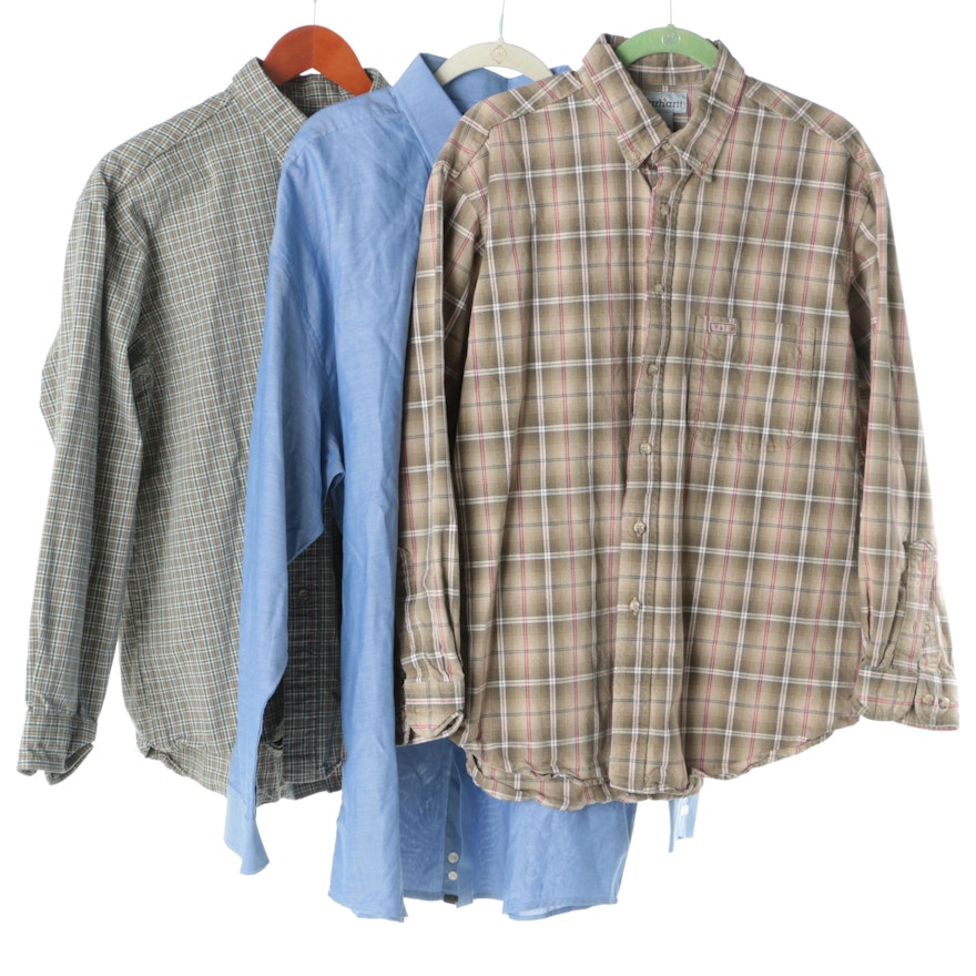 Men's Button-Down Shirts Including Carhartt