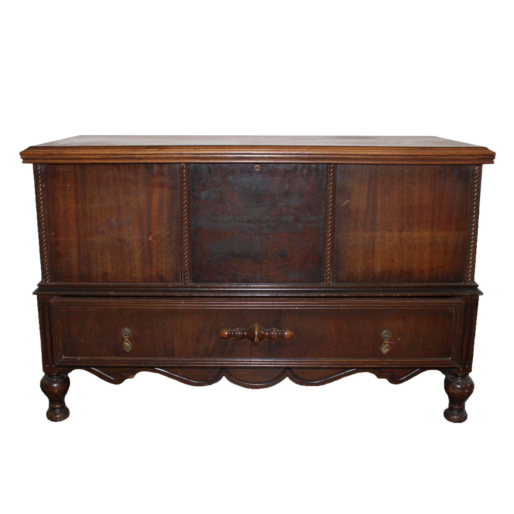 Vintage Cedar Chest on Stand by Tennessee Red Cedar and Novelty Company