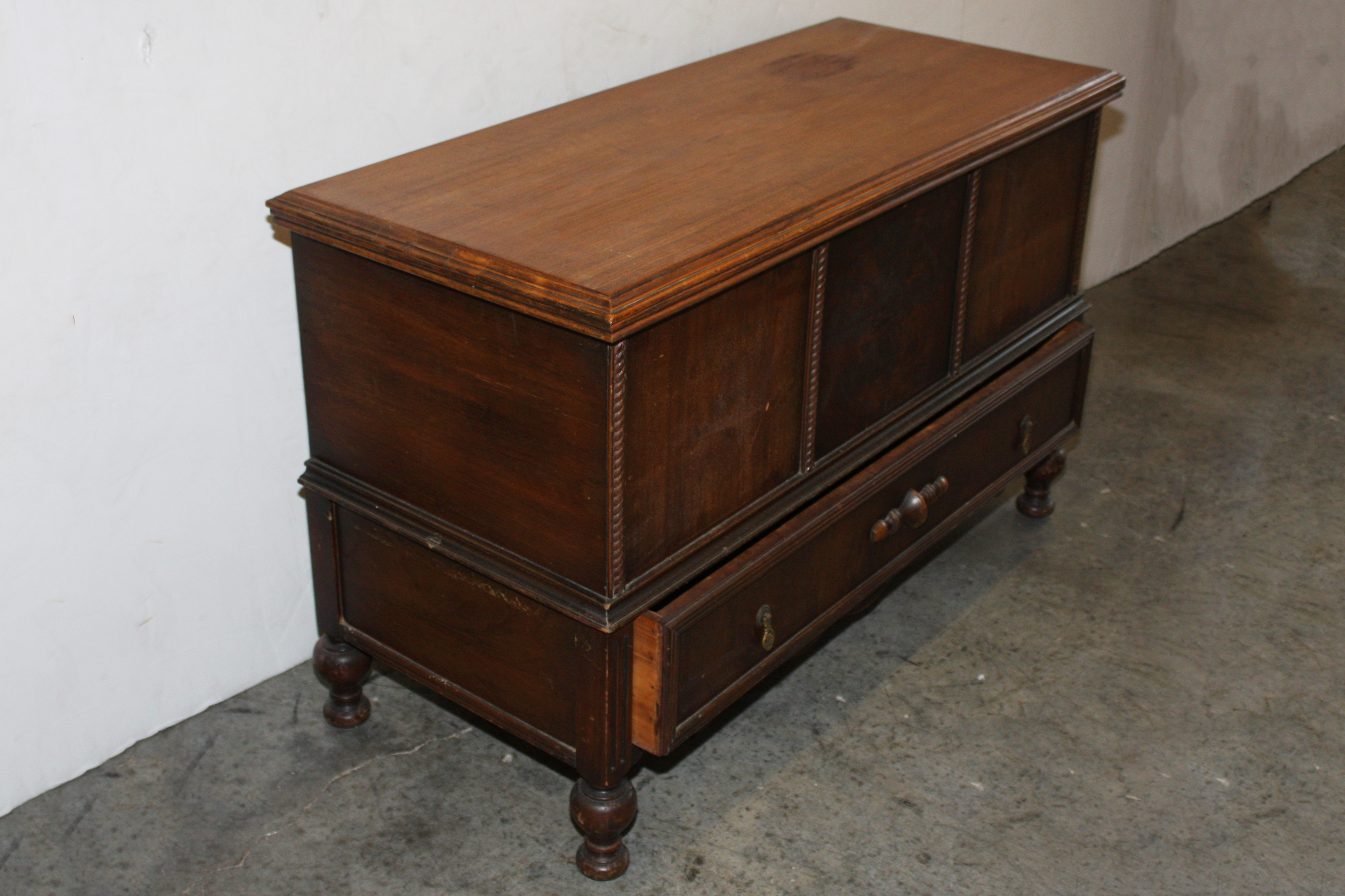 Vintage Cedar Chest on Stand by Tennessee Red Cedar and Novelty Company