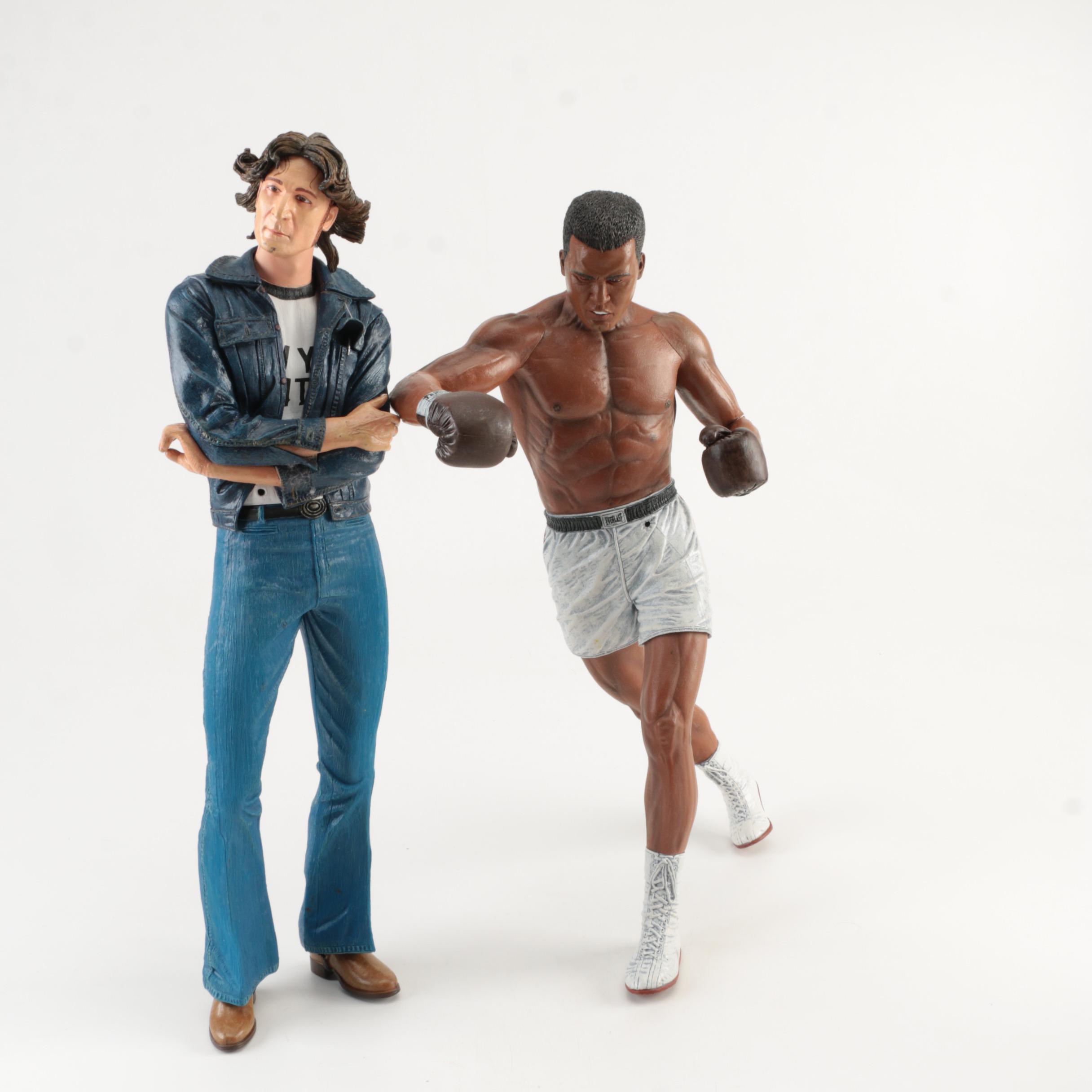 Plastic Dolls of Muhammad Ali, Freddie Mercury, and John Lennon