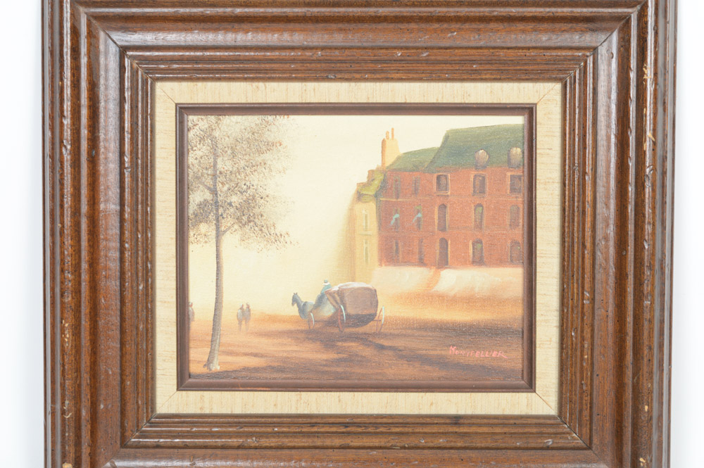 Monttellier Oil on Canvas Painting