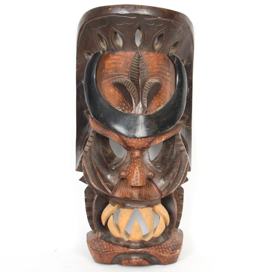 Hand Carved Indonesian Wooden Mask