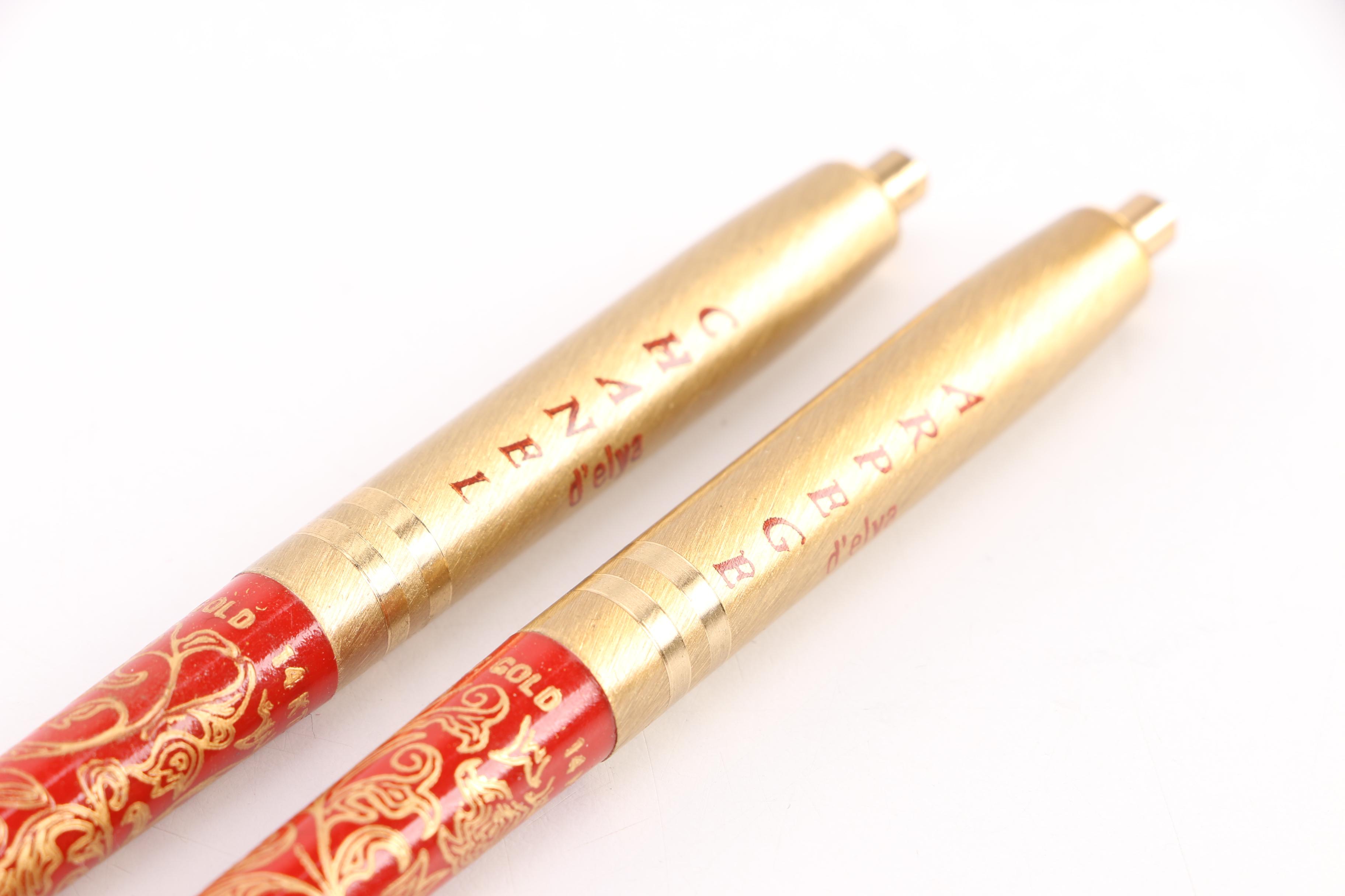 Vintage Aperge Chanel No.5 Perfumed Writing Pens with 14K Gold Plating by d'Elya