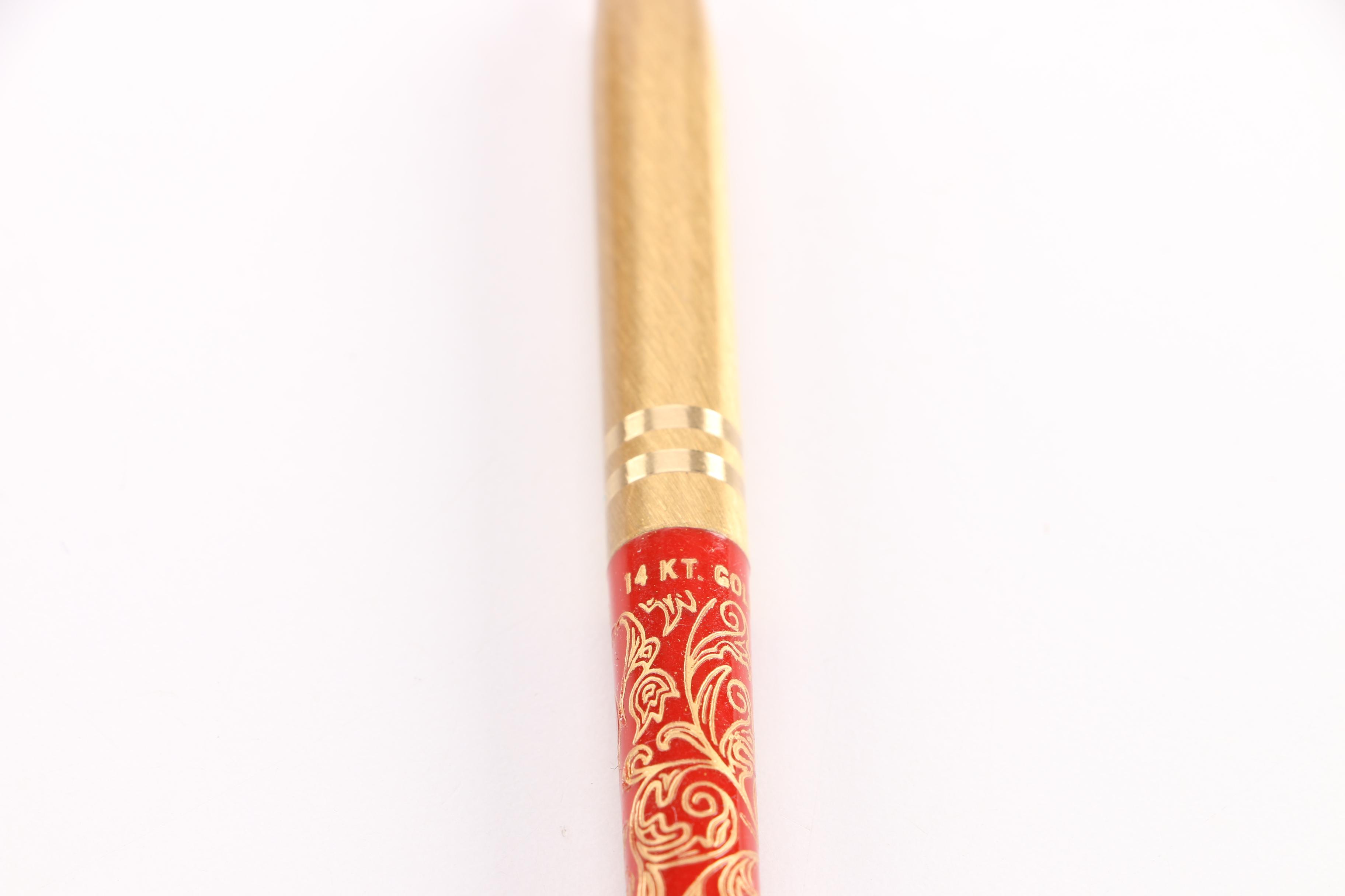 Vintage Aperge Chanel No.5 Perfumed Writing Pens with 14K Gold Plating by d'Elya