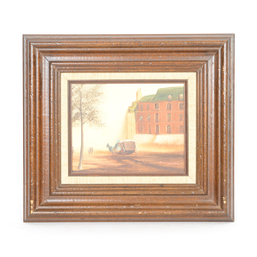 Monttellier Oil on Canvas Painting