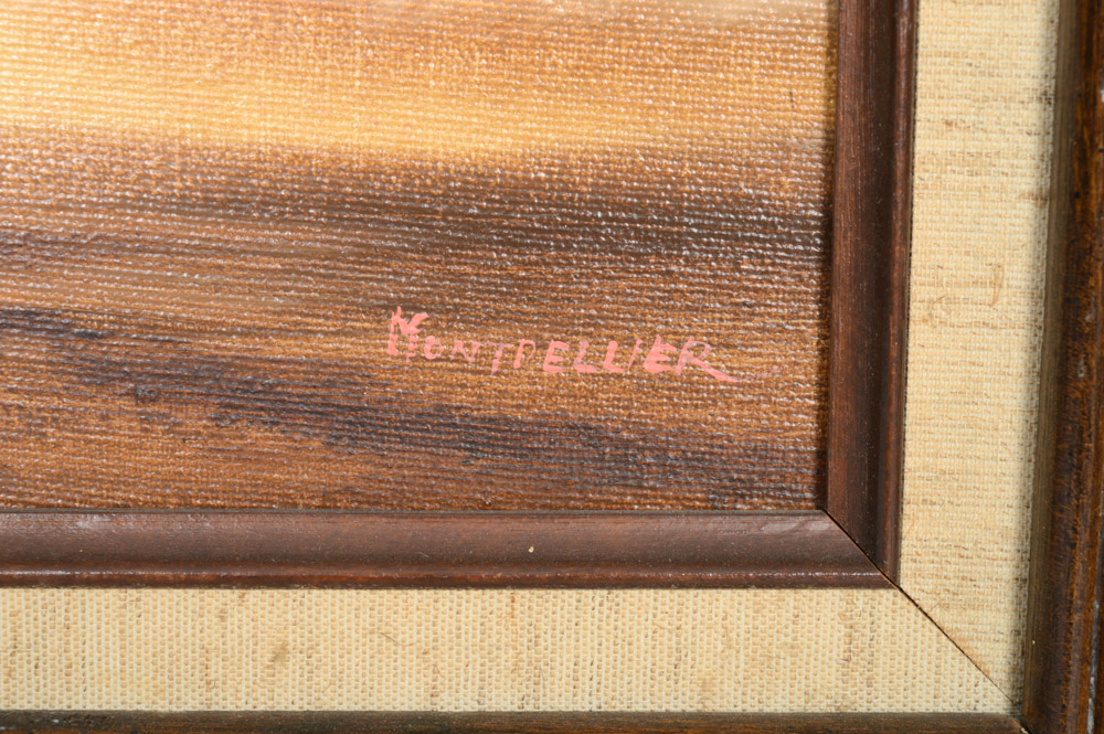 Monttellier Oil on Canvas Painting