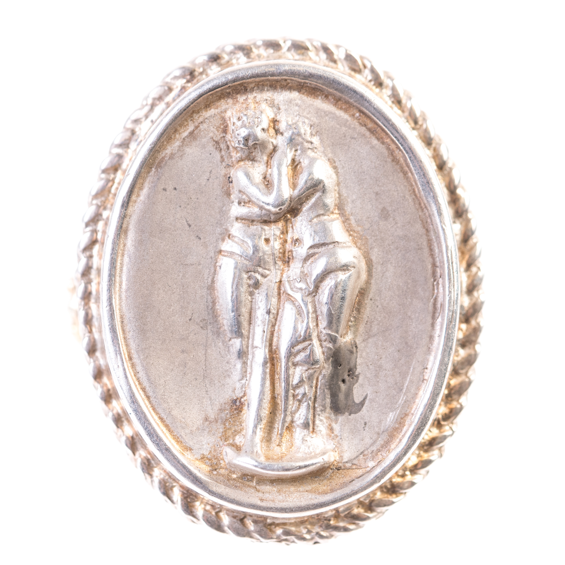 Tagliamonte Sterling Silver and 14K Yellow Gold Neoclassical Ring