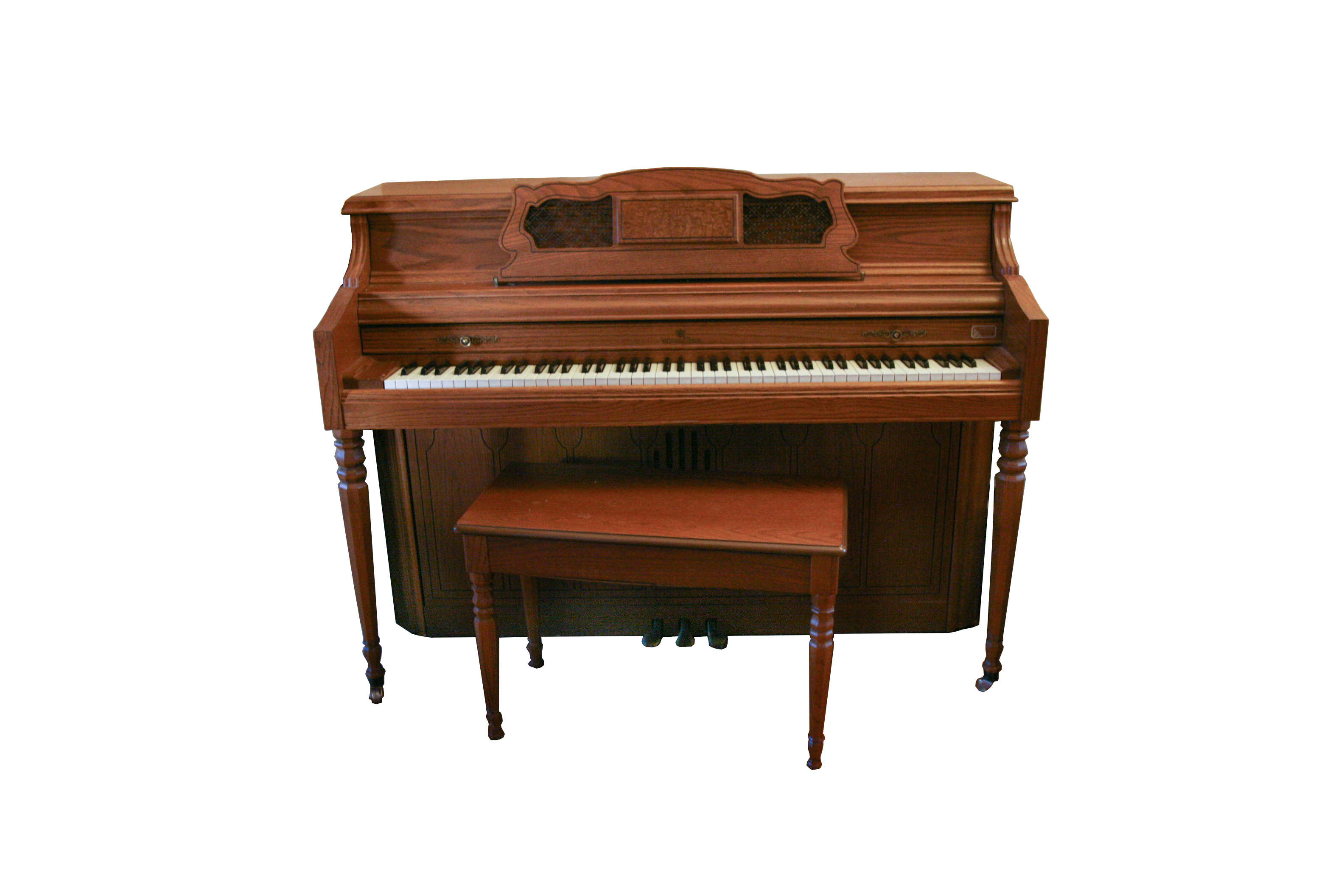 Vintage Wurlitzer Console Piano with Bench