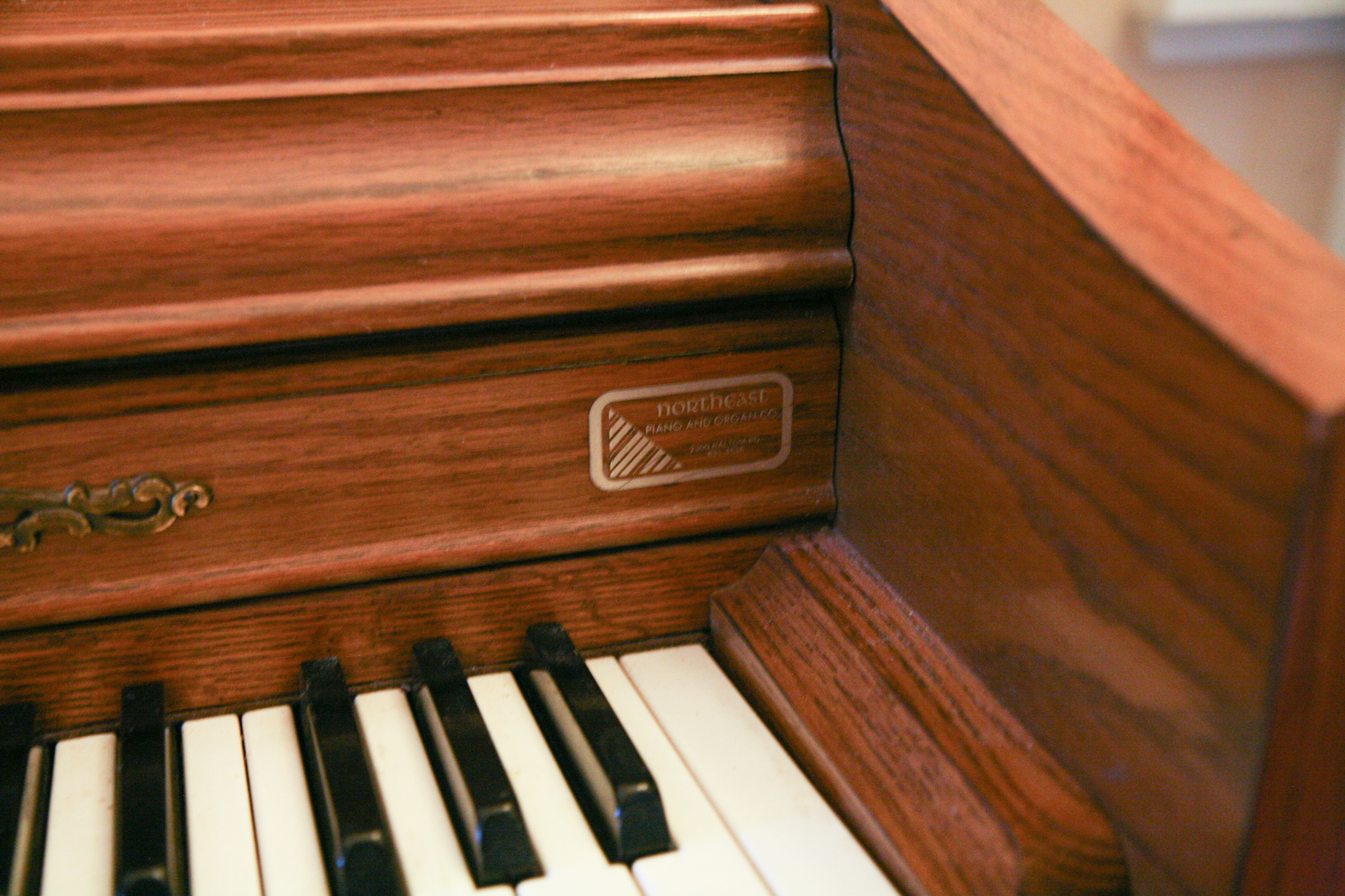 Vintage Wurlitzer Console Piano with Bench