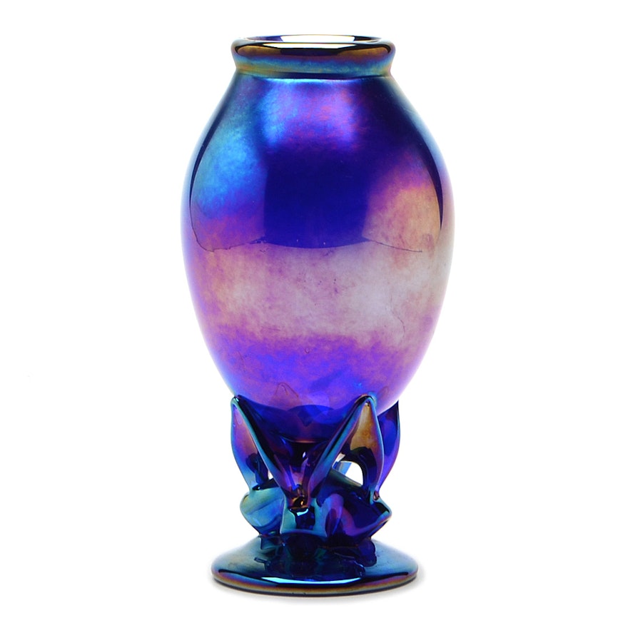 Leo Ward Art Glass Vase