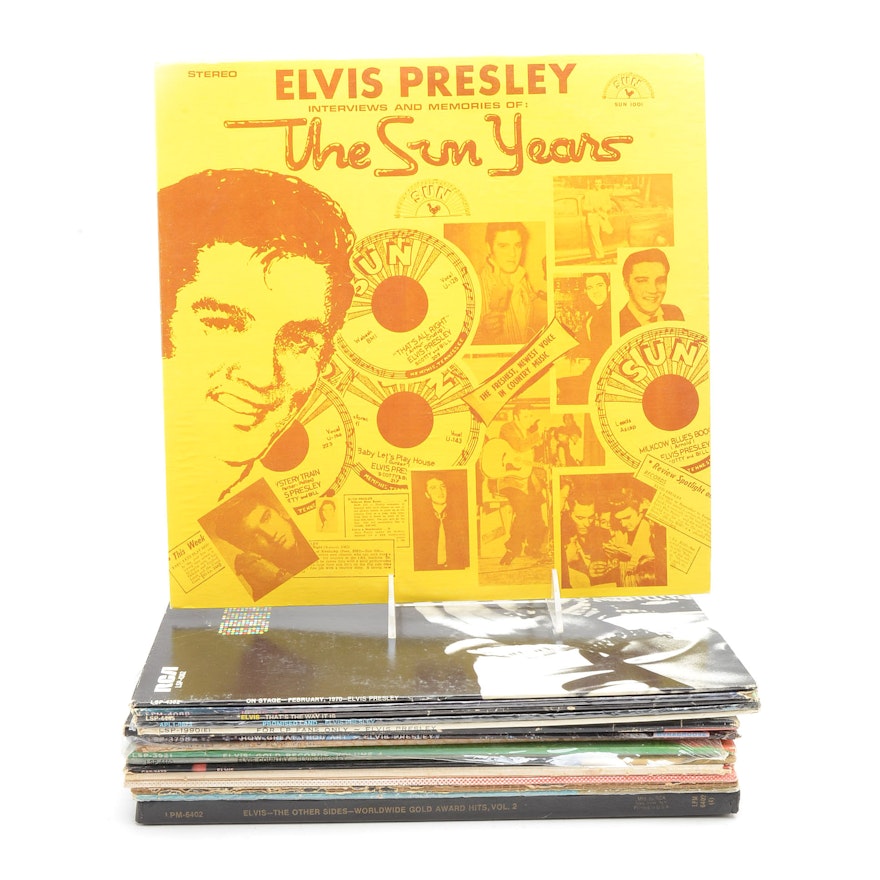 Assortment of Vintage Elvis LPs