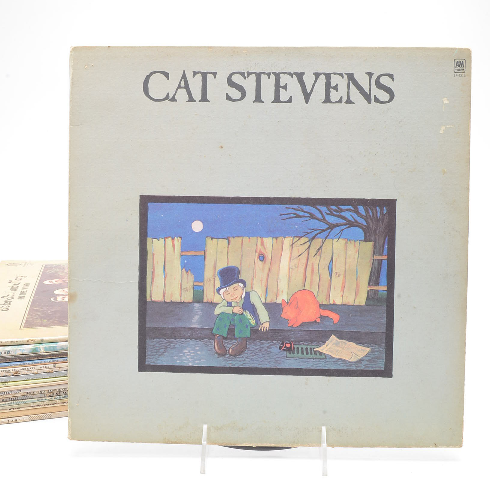 Collection of Vintage Folk LPs including Joan Baez and Cat Stevens