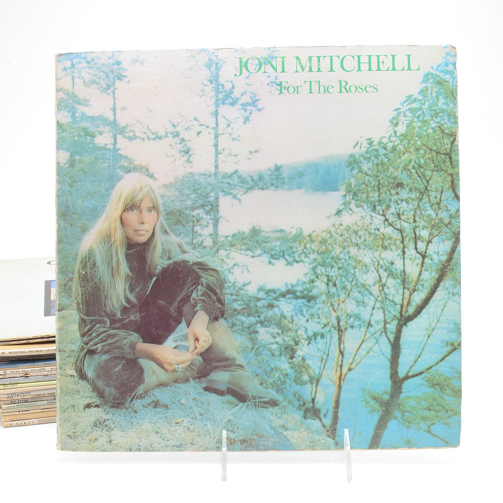 Collection of Vintage Folk LPs including Joan Baez and Cat Stevens