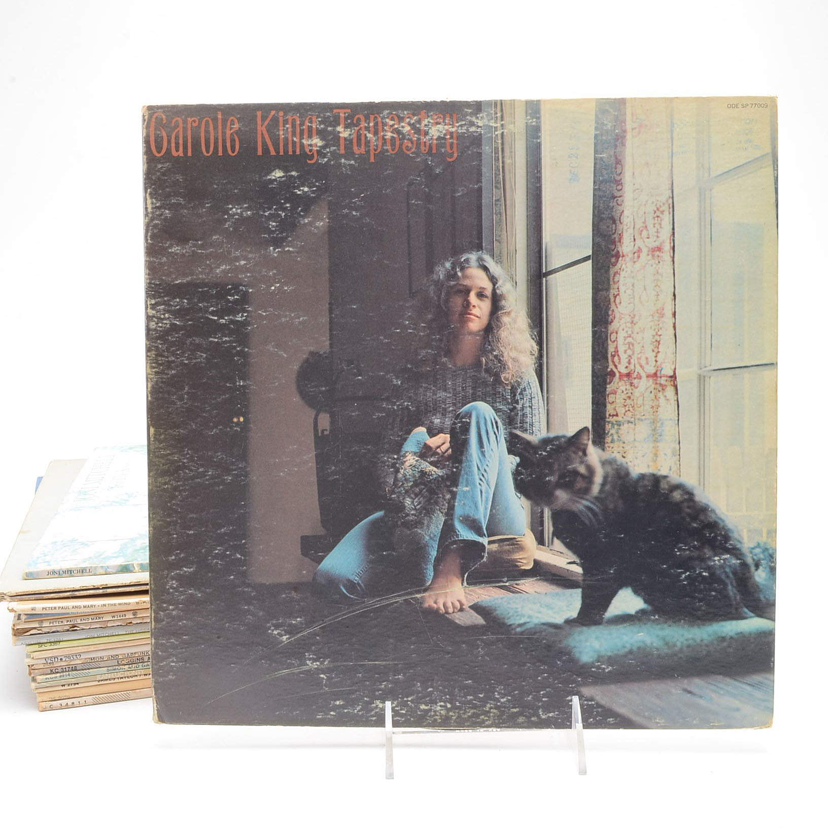 Collection of Vintage Folk LPs including Joan Baez and Cat Stevens