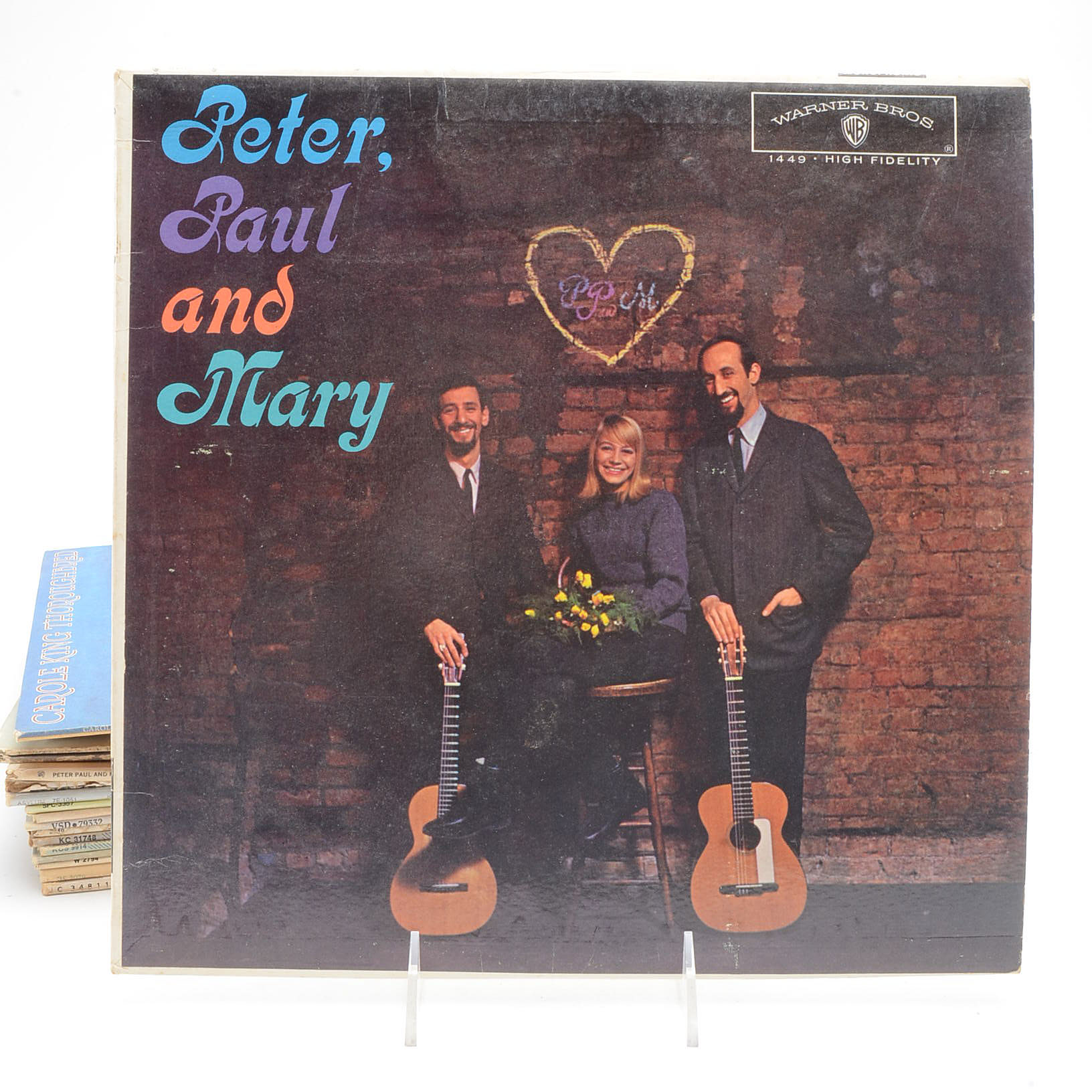 Collection of Vintage Folk LPs including Joan Baez and Cat Stevens