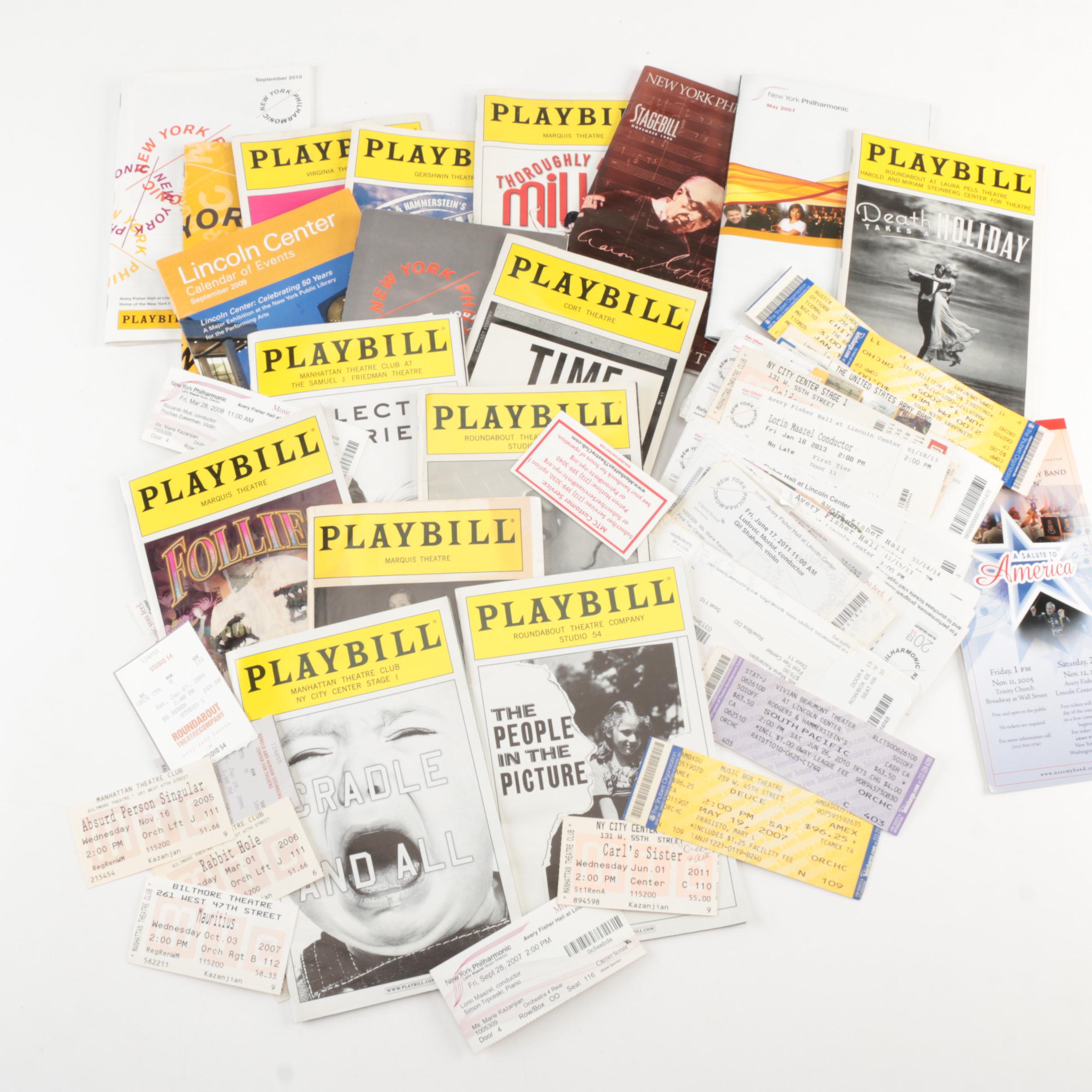 Playbills and Ticket Stubs