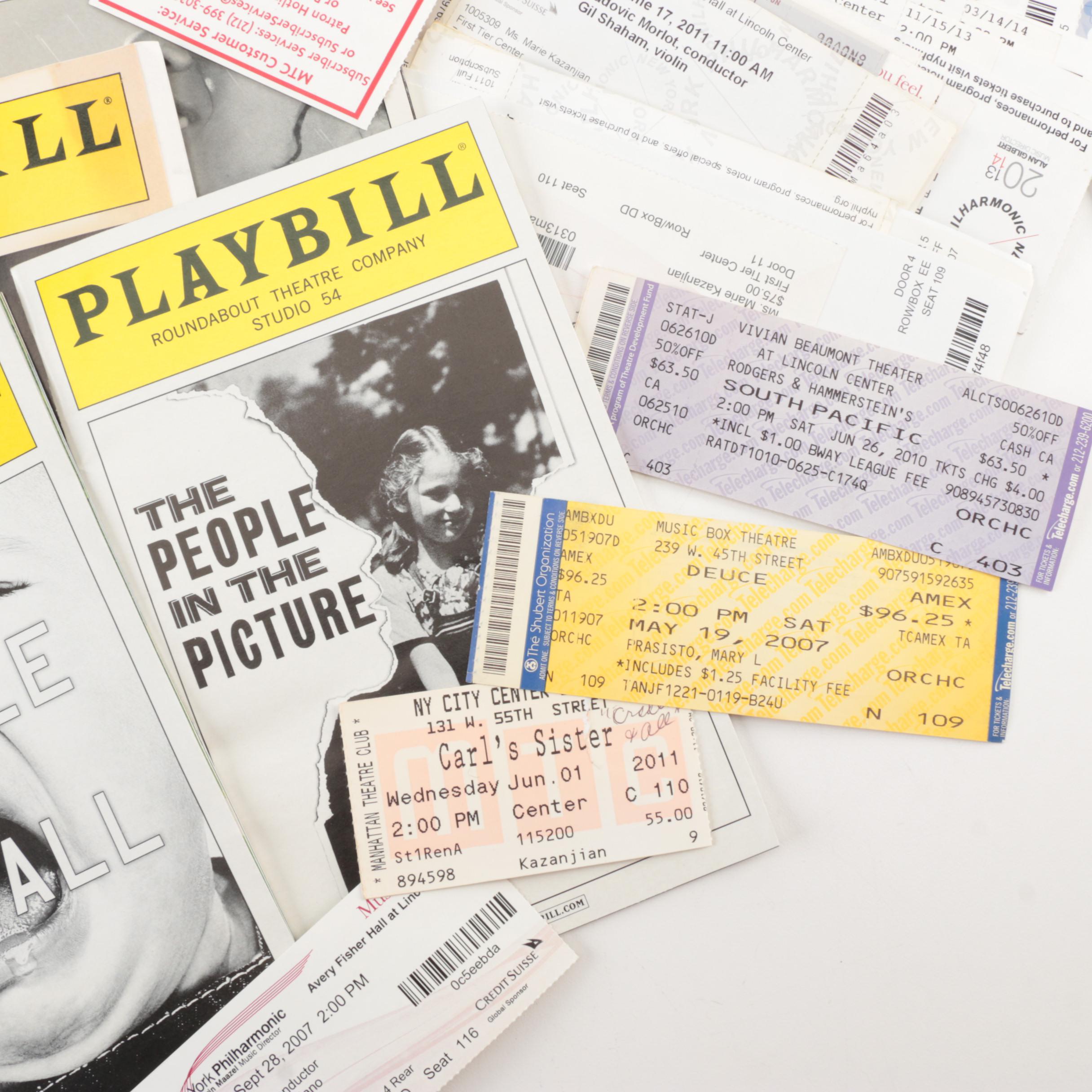 Playbills and Ticket Stubs