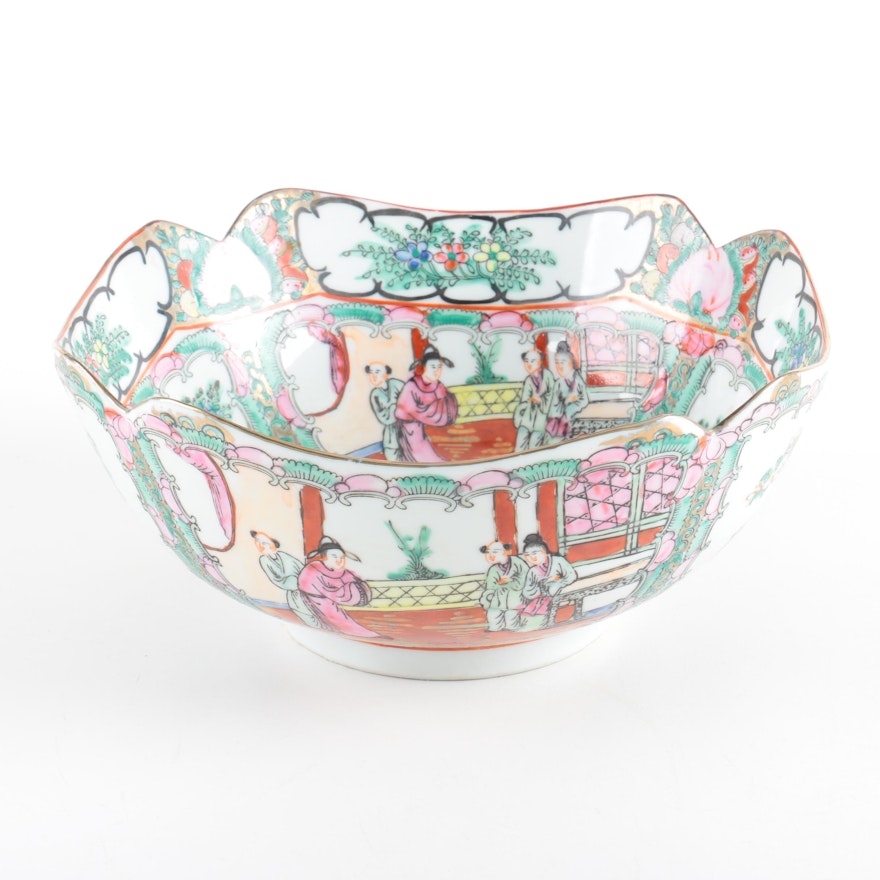 Chinese Rose Medallion Porcelain Bowl