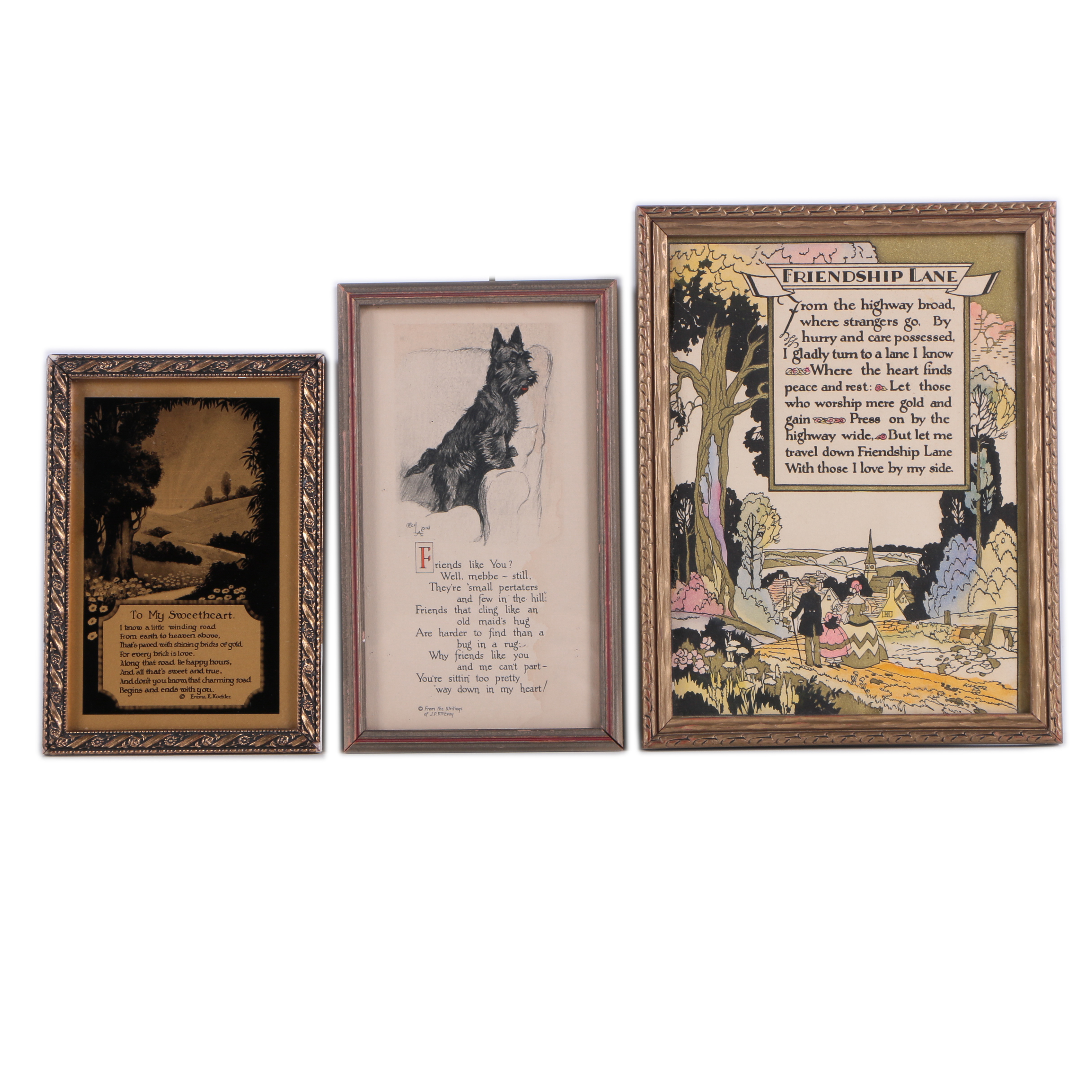 Planographic Prints Featuring Poems