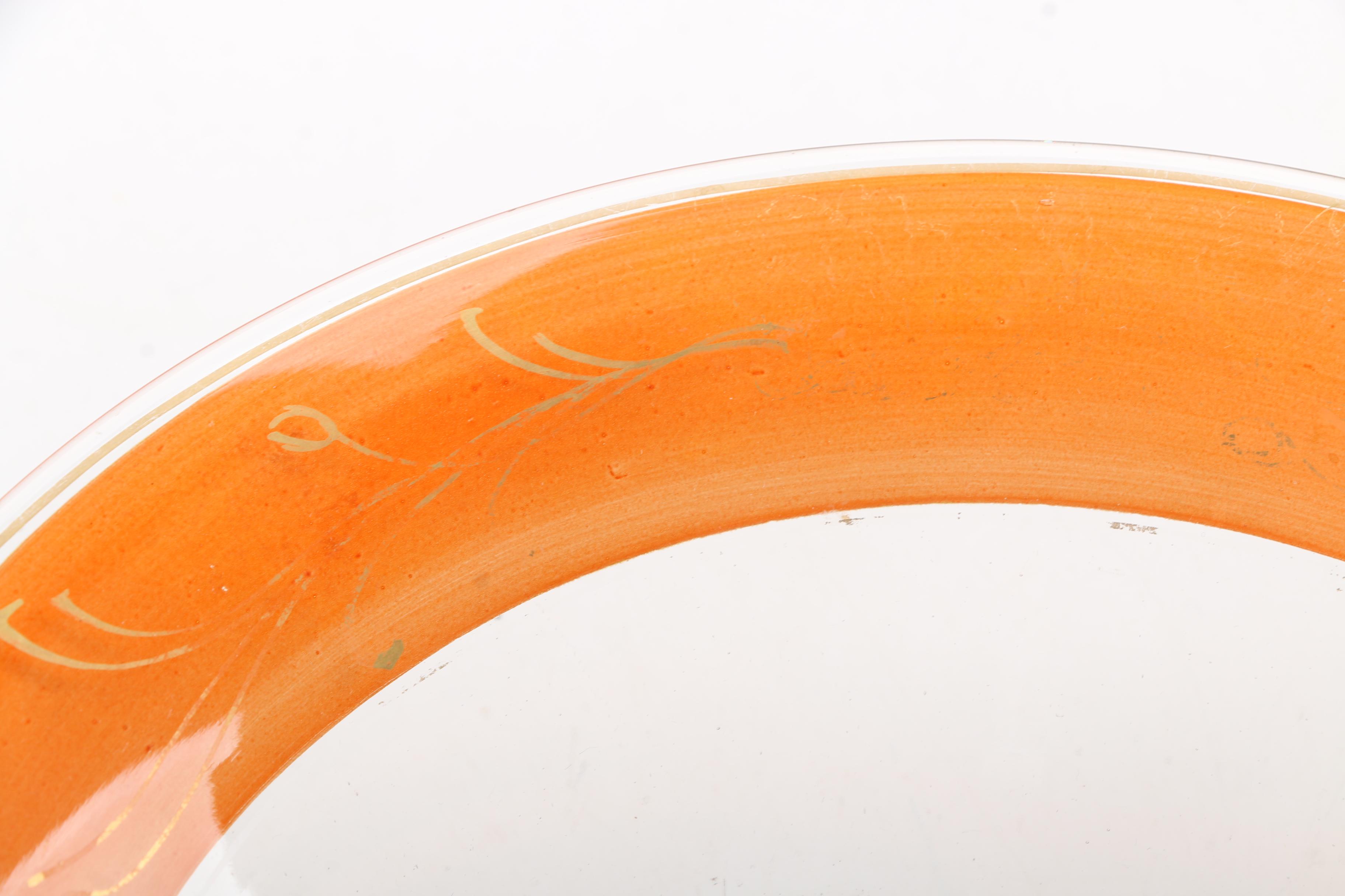 Vintage Gilt Glass Candlesticks and Serving Bowl