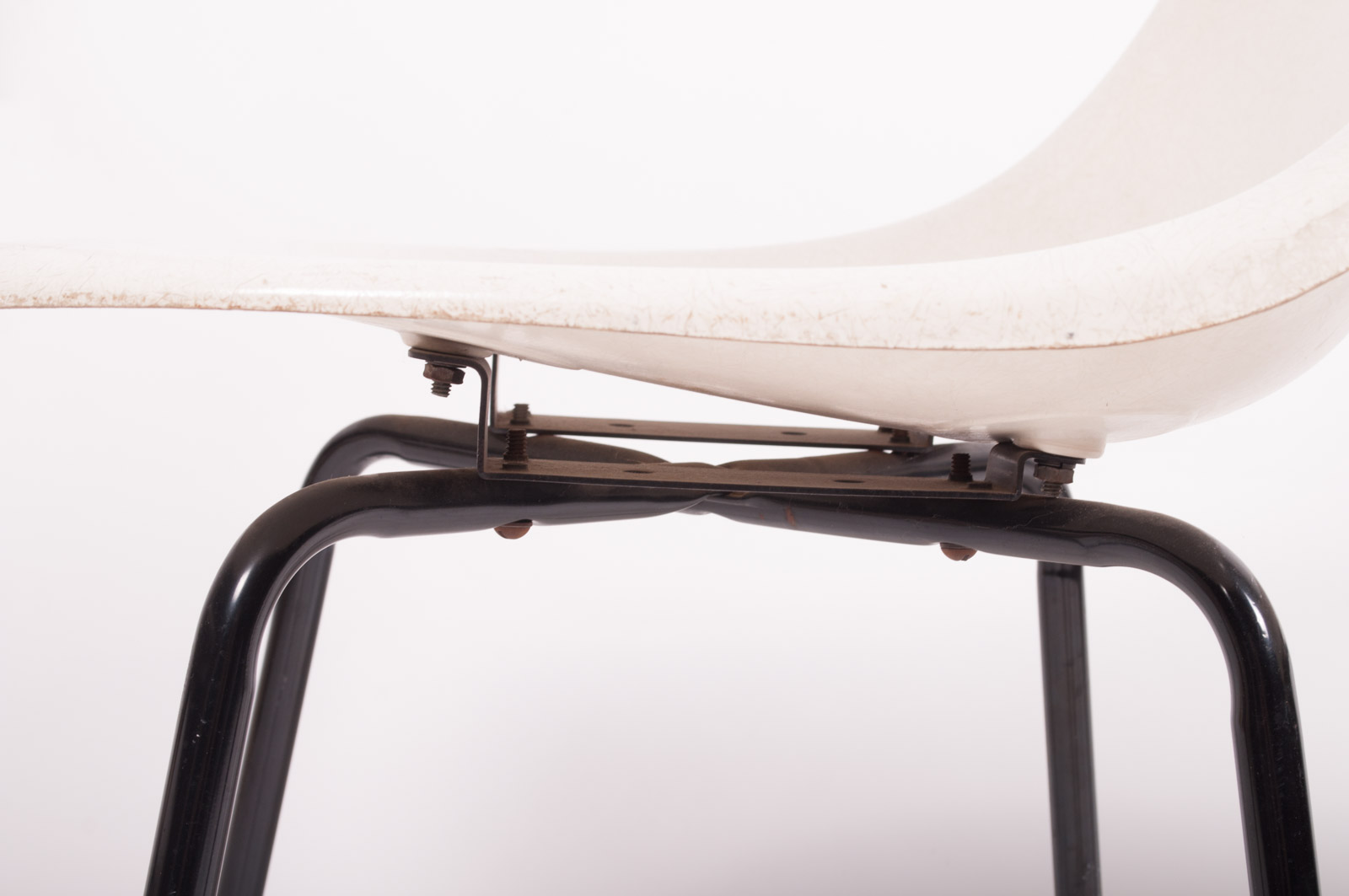 Vintage Mid Century Modern Eames Style Fiberglass Shell Side Chairs