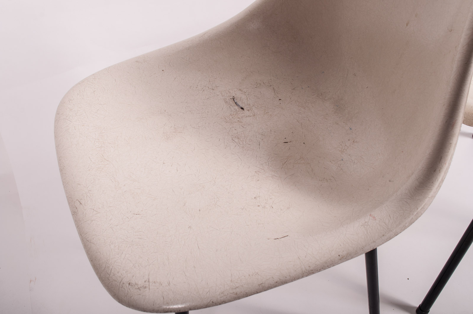 Vintage Mid Century Modern Eames Style Fiberglass Shell Side Chairs