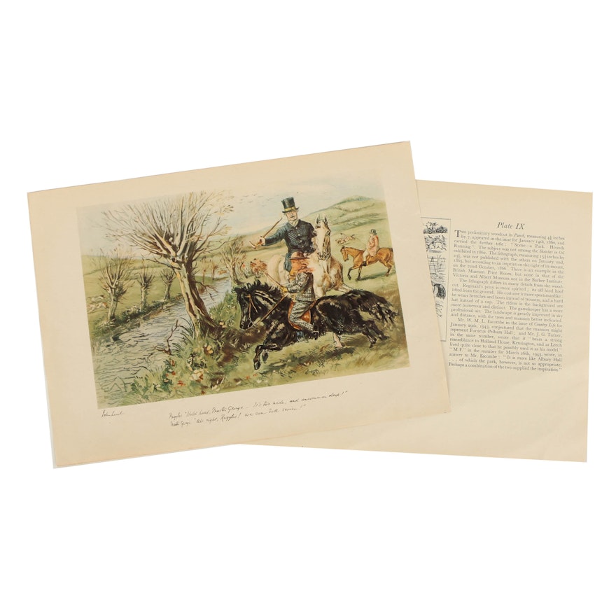 Offset Lithographs of Hunting Scenes