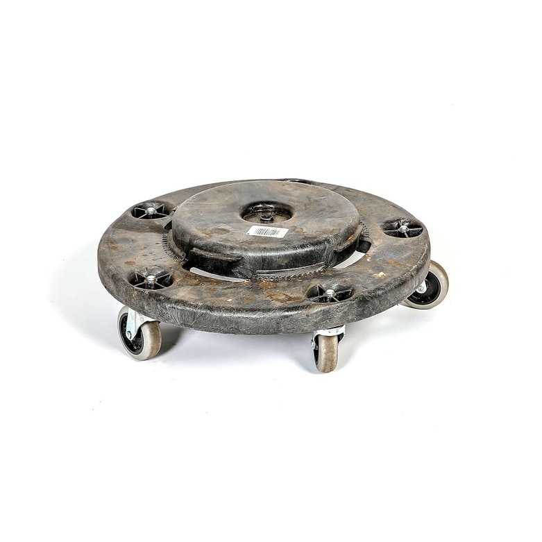 ULine Thirty-Two Gallon Waste Containers With Rubbermaid Dollies