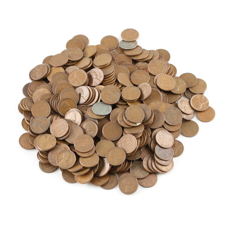 Approximately 400 Lincoln Wheat Cents