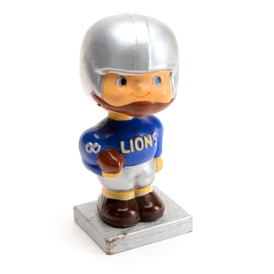 Detroit Lions 1960s Square Base Bobblehead