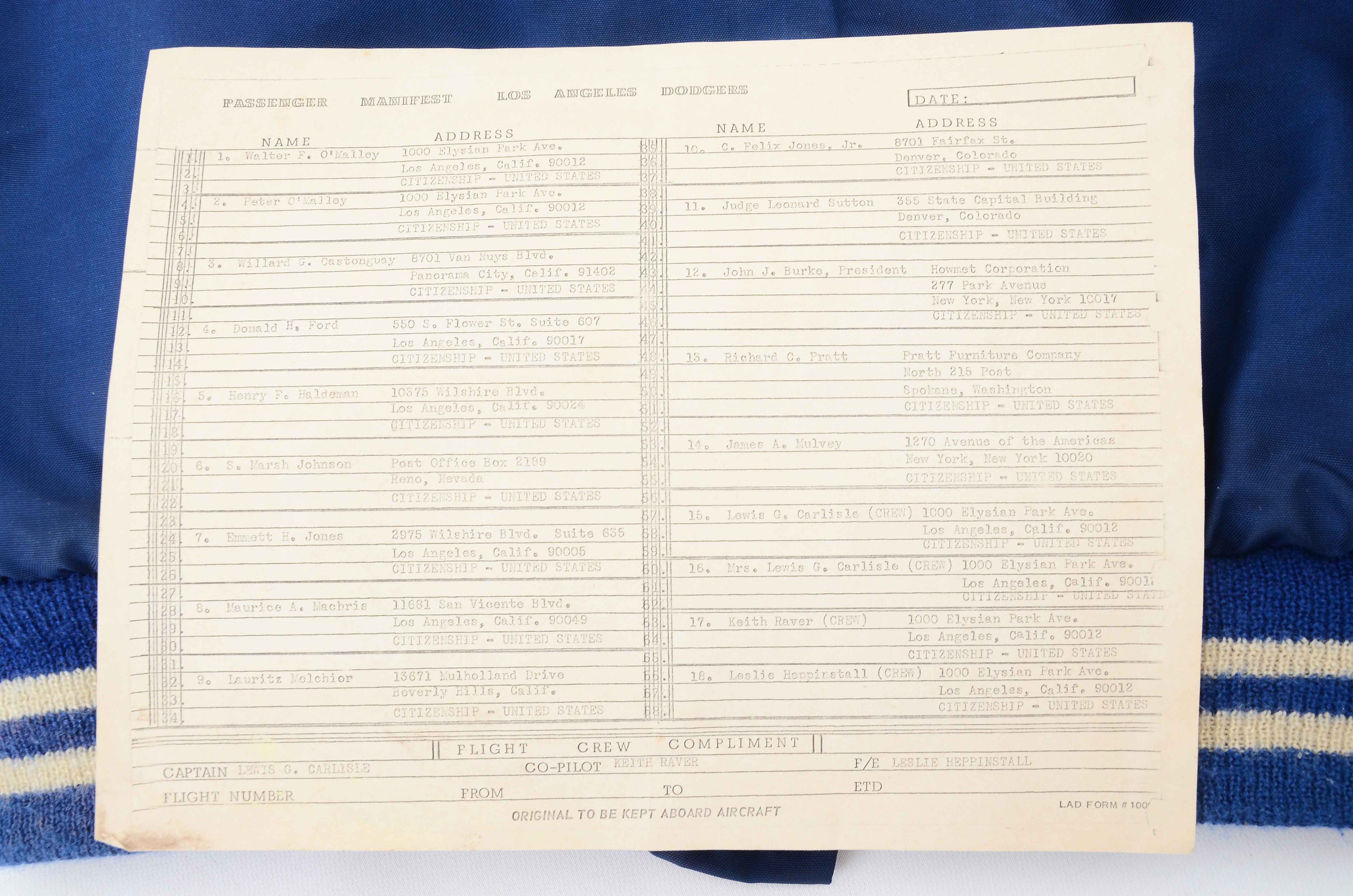 Vintage Dodgers Heavyweight Baseball Jacket